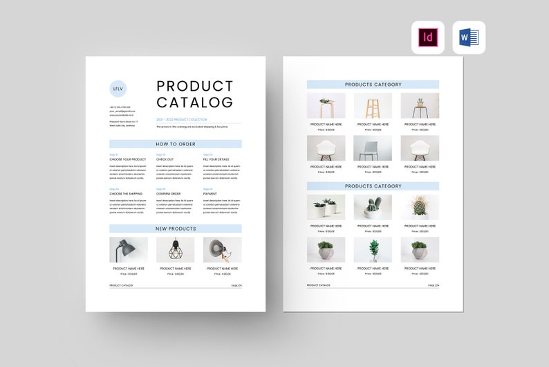 Produktkatalog Vorlage MS Word Vorlage Line Sheet Vorlage Wholesale