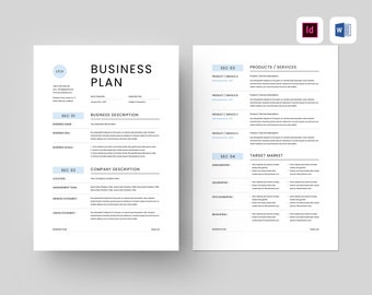 Business Plan Template | MS Word Template | Indesign Template | Microsoft Word Template | MS Word for Business Plan | Startup Business Plan