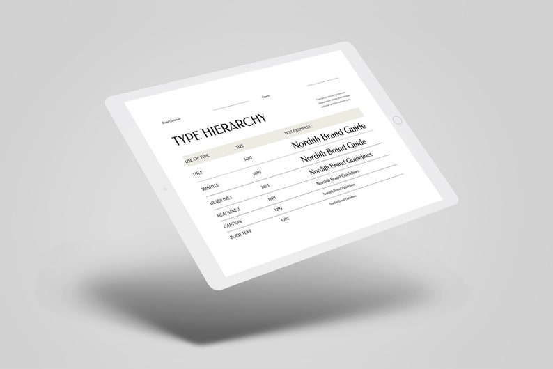 Brand Guidelines Template MS Word Template Indesign Etsy
