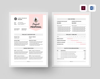 Project Proposal Template | MS Word Template | Client Proposal Template | Business Proposal | Project Brief | Creative Proposal Template