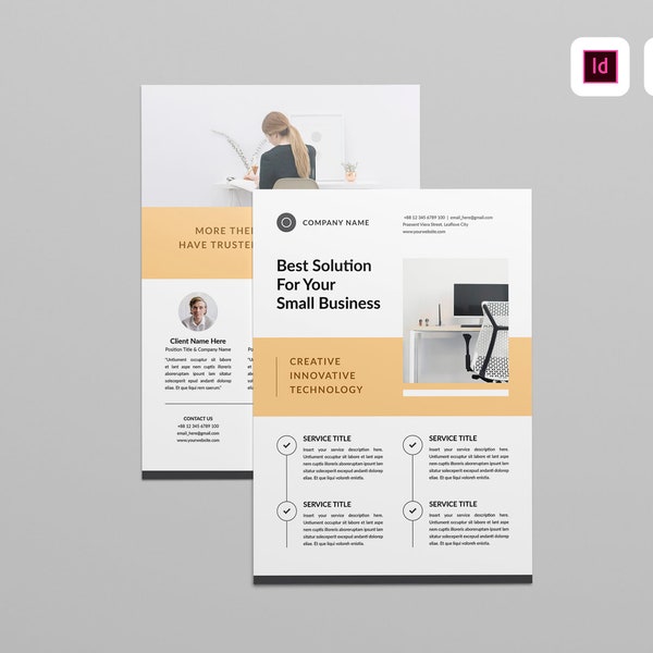 Business Flyer Template | MS Word Template | Indesign Template | Corporate Flyer Template | Marketing Flyer | Services Flyer | Data Sheet