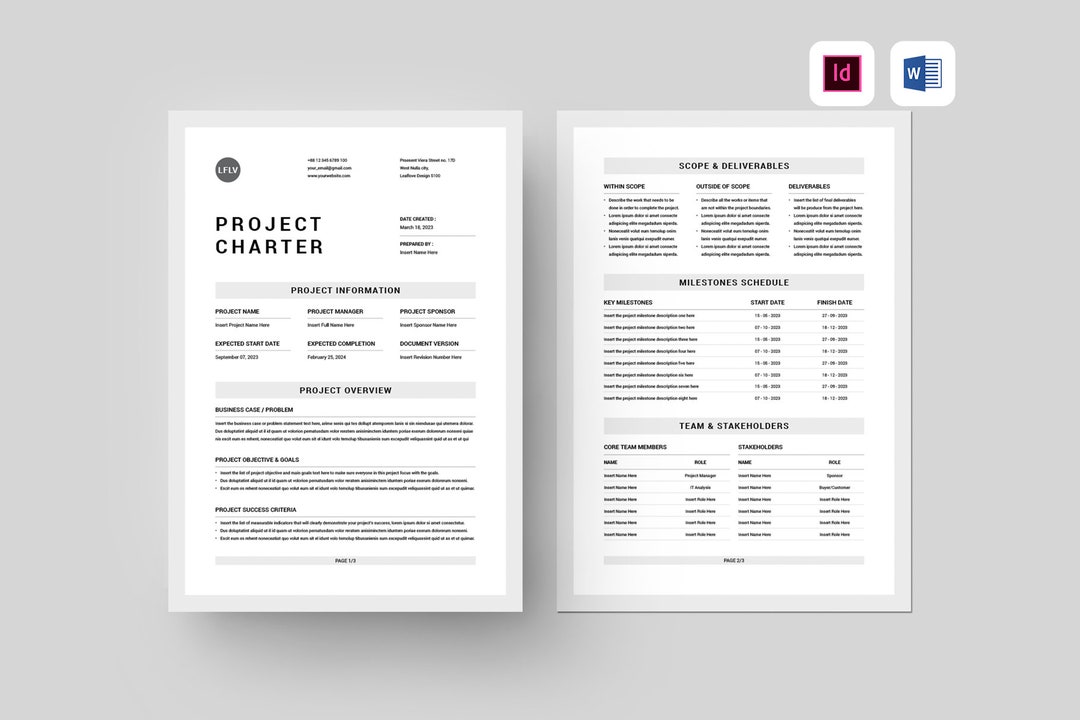 Project Charter Template Microsoft Word Template Project Definition