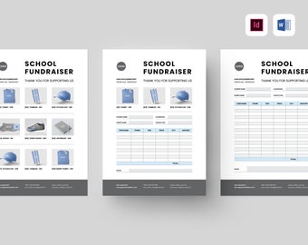 School Fundraiser Order Form Template | MS Word Template | Fundraising Form | Charity Event Form | Donation Form | Product Fundraising Flyer