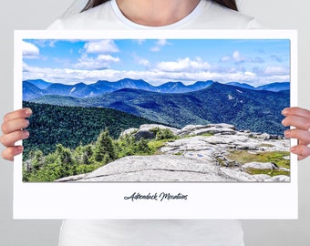 Adirondack Mountain Travel Poster - Souvenir - Mountain Range - Wall Print - Mountain Scene  - Nature Photo - Landscape Photo - Wall Decor