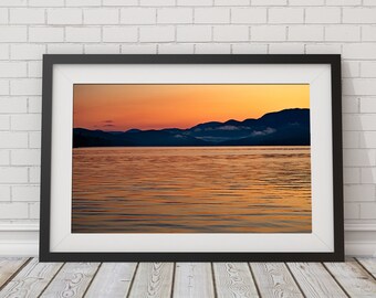 Adirondack Ripples, Abstract, Landscape Photo, Wall Art, Lake, Mountain Range, Sunrise, Adirondack Gifts, Home Decor, Wall Art, Photography