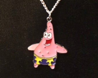 Spongebob Squarepants Patrick Necklace and/or Earrings, Gift Boxed with Ornate Organza Gift Bag!