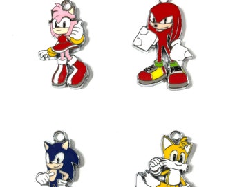 LIMITED QUANITIES Sonic Inspired Characters Necklace and/or Earrings Gift Boxed with Ornate Organza Gift Bag!