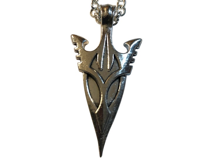 Viking Celtic Arrow Arrowhead Silver Necklace 18" Chain NEW Gift Boxed