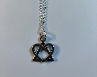 Adoption Awareness Remembrance Pendant, Triad, Gotcha Day, Triangle Heart, Your Choice of Chain