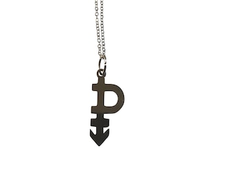 Pansexual Symbol Gay LGBTQ Pride Stainless Steel Medallion Pendant 18"-30" Chain or Waxed Cord Necklace