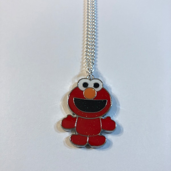 Red Elmo Necklace and/or Earrings Gift Boxed with Ornate Organza Gift Bag!