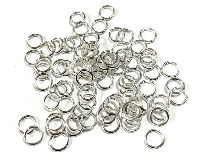 Lot Wholesale Silver Plated Open Jump Rings 7 mm