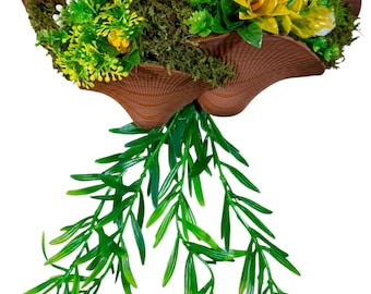 Large Magnetic Reptile Gecko Lizard Tarantula Frog Mushroom Shelf With Plants Foliage Ledge Many Colors 3"-8"