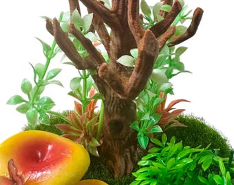 Magnetic Jumping Spider Dead Tree Branch Decor Many Colors 2.5"x1.5", Quantity 1