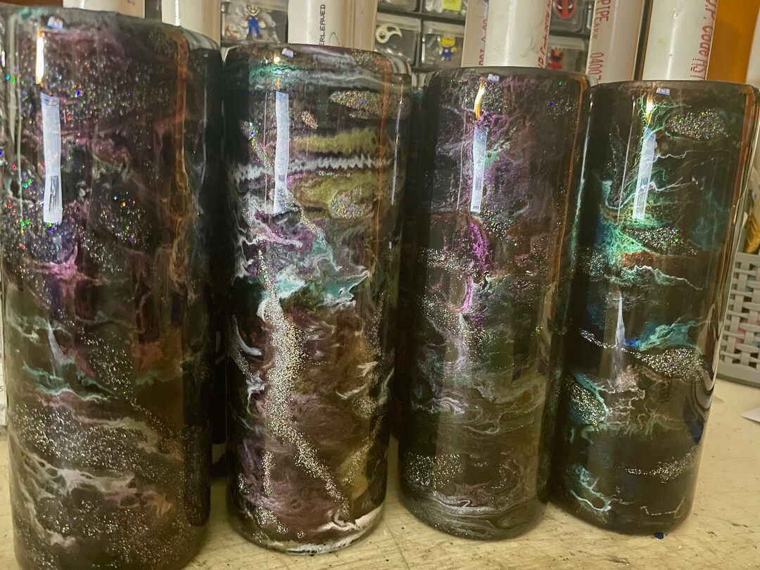 Ready to Ship 20 Oz Skinny Stainless Steel Epoxy Tumbler W Lid & Straw ...