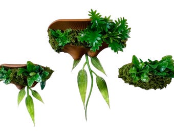 Magnetic Jumping Spider Mushroom Shelf With Plants Foliage Ledge Many Colors 1.5-2.4"