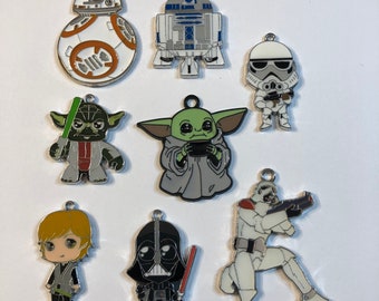 Star Wars Collection Medallion Necklace Gift Boxed with Ornate Organza Gift Bag, You Choose Design