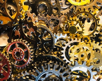 DIY Color Metal Steampunk Gears Charms Pendant Clock Watch Wheel Gear Charms FREE Ship USA