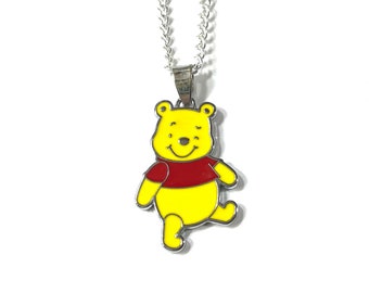 1" Winnie the Pooh Necklace and/or Earrings Gift Boxed with Ornate Organza Gift Bag!