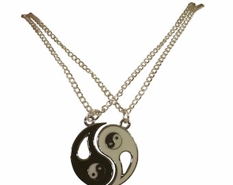 Best Friend, Friendship, BFF, Yin and/or Yang Necklaces, 18" Chains Gift Boxed with Organza bag