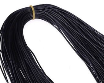 CLEARANCE Lot of Grab Bag Mixed Sizes PRE CUT 16"-17.5" Black Waxed Necklace Cord Bulk
