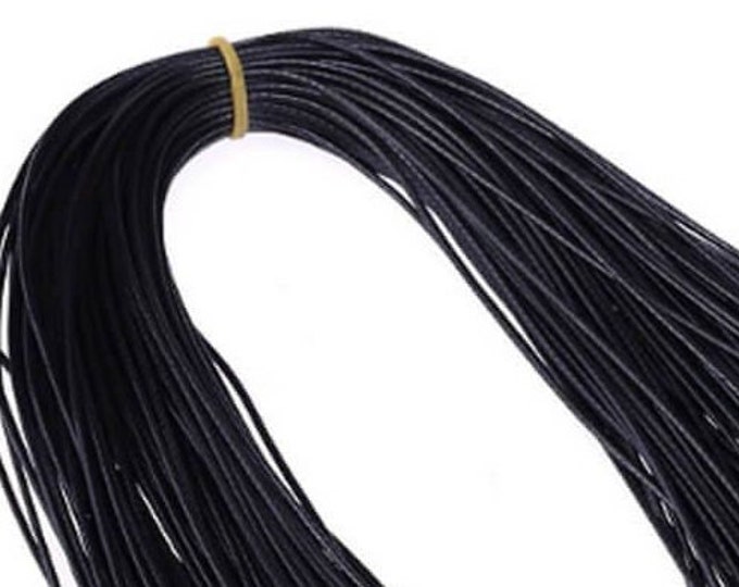 CLEARANCE Lot of Grab Bag Mixed Sizes PRE CUT 16"-17.5" Black Waxed Necklace Cord Bulk