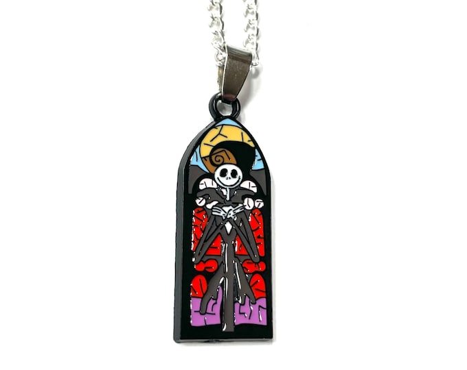 Nightmare Before Christmas Necklace Gift Boxed with Ornate Organza Gift Bag!