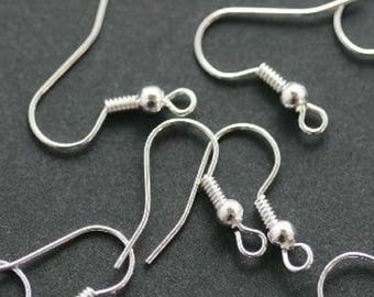 Lot of 50 each Silver Plated Color Metal Earrings Hooks Findings 19mm