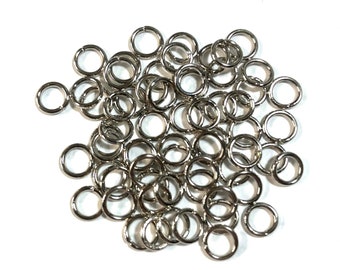 Lot Wholesale 304 Stainless Steel Open Jump Rings 6 mm
