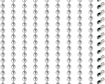 Lot Wholesale Stainless Steel Ball Chain Cuts 10-11" Mix Bag  2.0 mm Chain with Connector