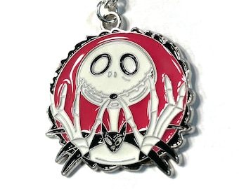 Jack Nightmare Before Christmas Necklace Large 1.5" Pendant Gift Boxed with Ornate Organza Gift Bag!
