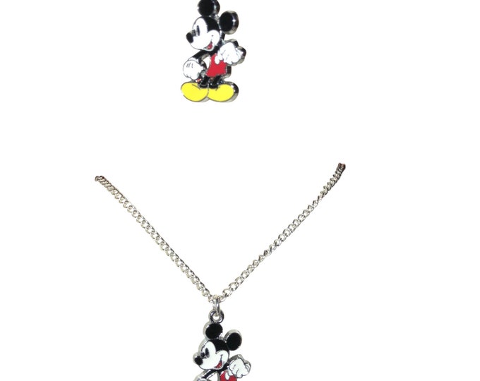 Mickey Mouse 16"-22" Necklace and/or Earrings, Gift Boxed with Ornate Organza Gift Bag!