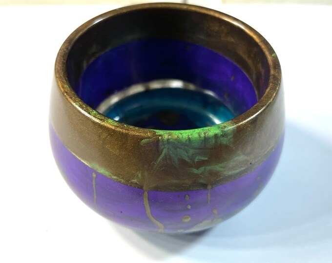 CUSTOM Available Random Resin Drip Trinket Tray, Dish, Bowl, Catchall, Pearlized Multi Color 3x2 Inch, Resin Handmade