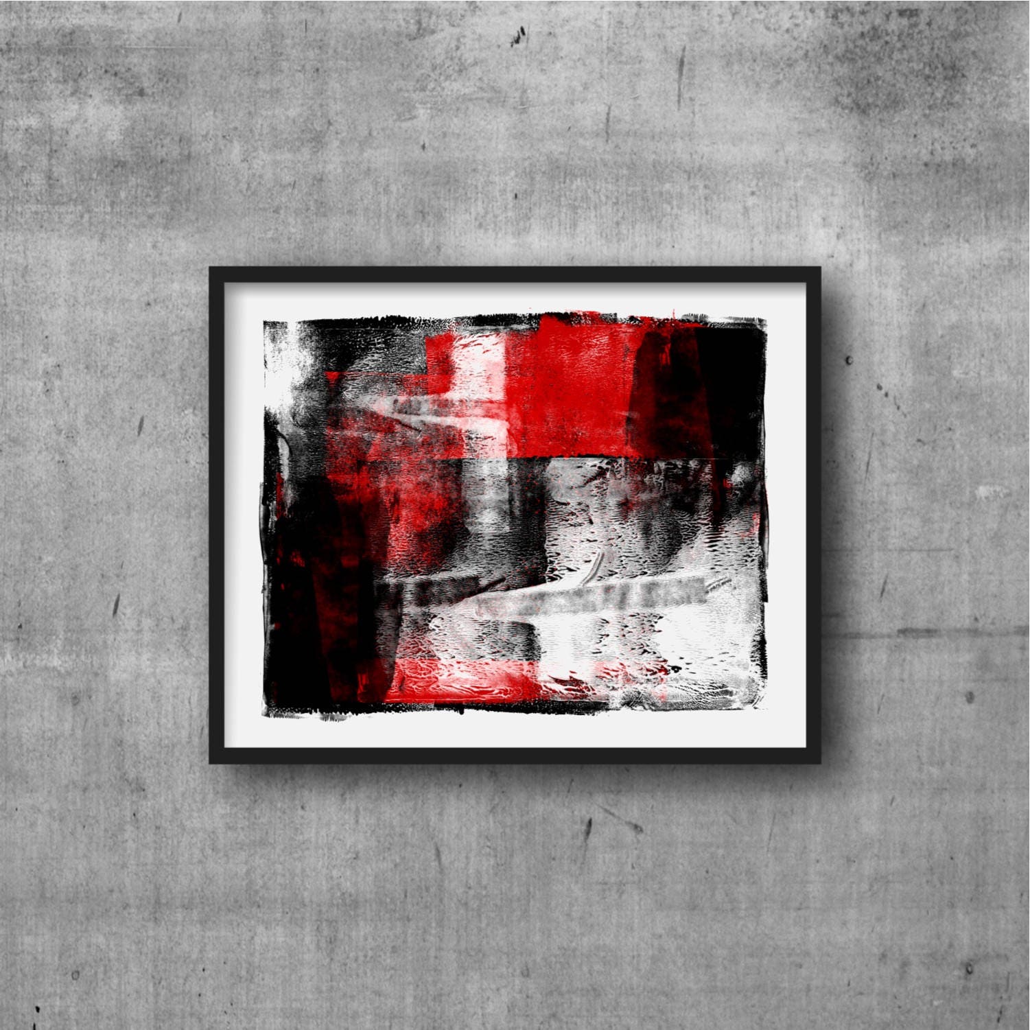 Red Black & White Art Abstract Art Contemporary Art Art Etsy 日本