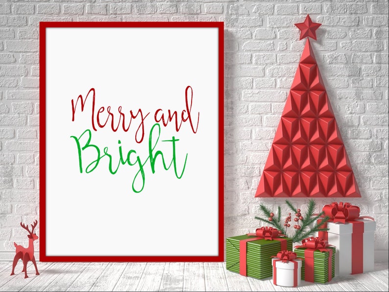 Christmas Printable Wall Art Christmas Decor Christmas Sign Etsy