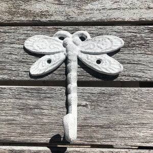 Dragonfly hook, coat hook, wall hook, towel hook, nautical hook, coastal hook