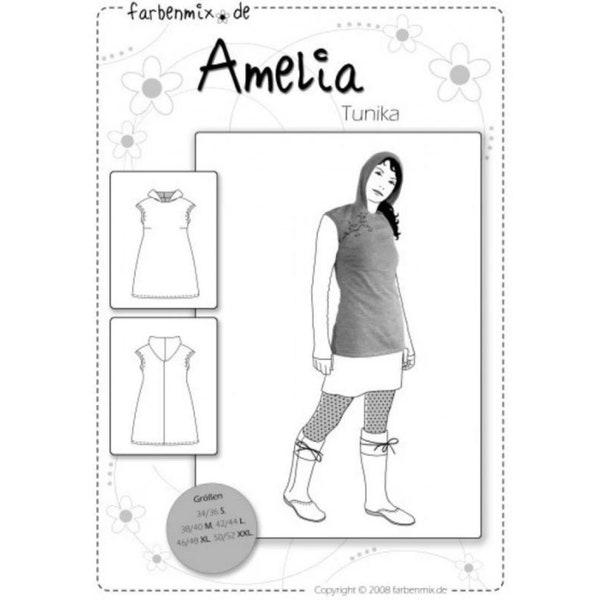 AmeliA - Papierschnittmuster Tunika von Farbenmix (für Damen)