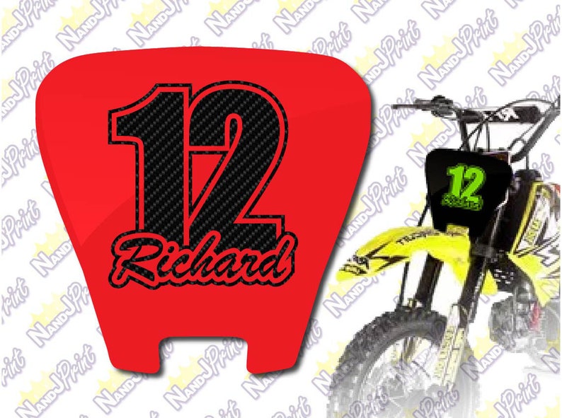 150mm x 150mm Stickers 3 x CUSTOM RACE NUMBERS Motocross Decals