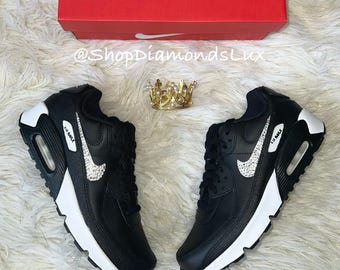 キラキラ輝くナイキのカスタムスワロフスキーエアマックス90 | レディースカスタムスニーカー | ガールズシューズ | キラキラ輝くナイキ
