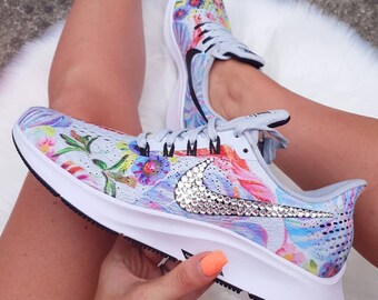 pink flower nikes
