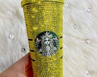 Custom Swarovski Crystal Bling Bedazzle  Starbucks Tumbler