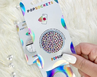 Swarovski Kristall Popsocket: Bling Handygriff, austauschbares Oberteil