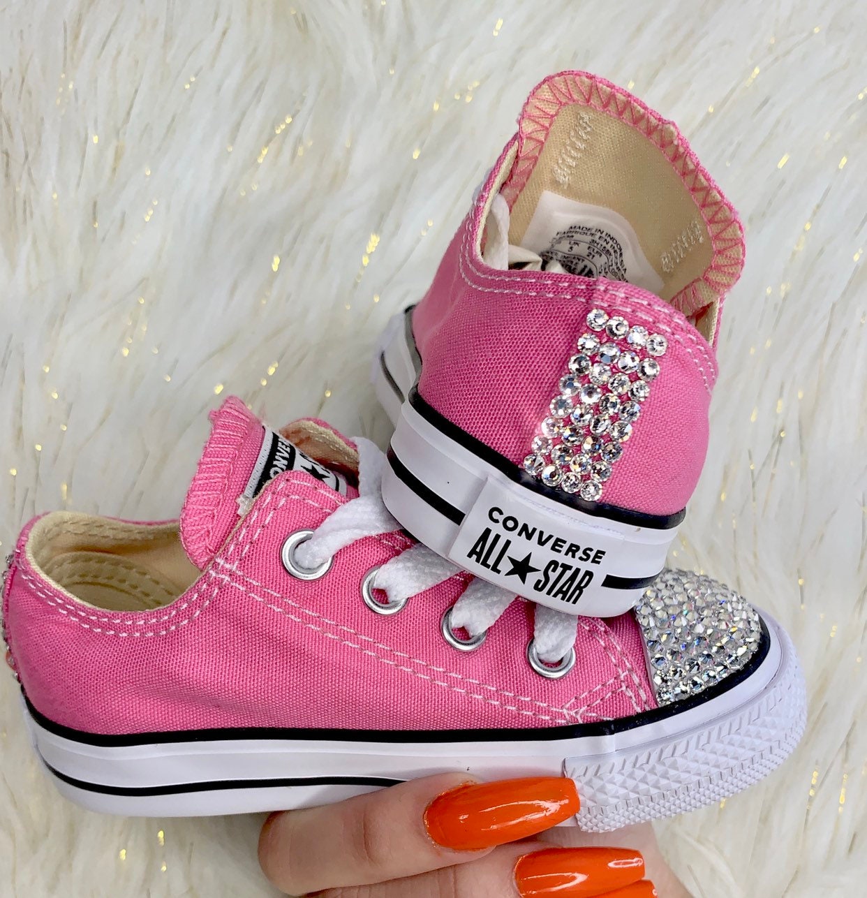 Jeweled baby converse online