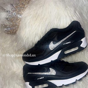 Swarovski Bling Nike Air 90 Women&#39;s Custom Sneakers Girl&#39;s Shoes