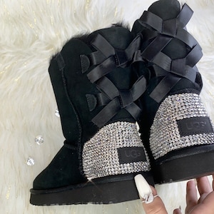 Bling Ugg Boots Custom Swarovski Crystal  Bailey Bow II Uggs