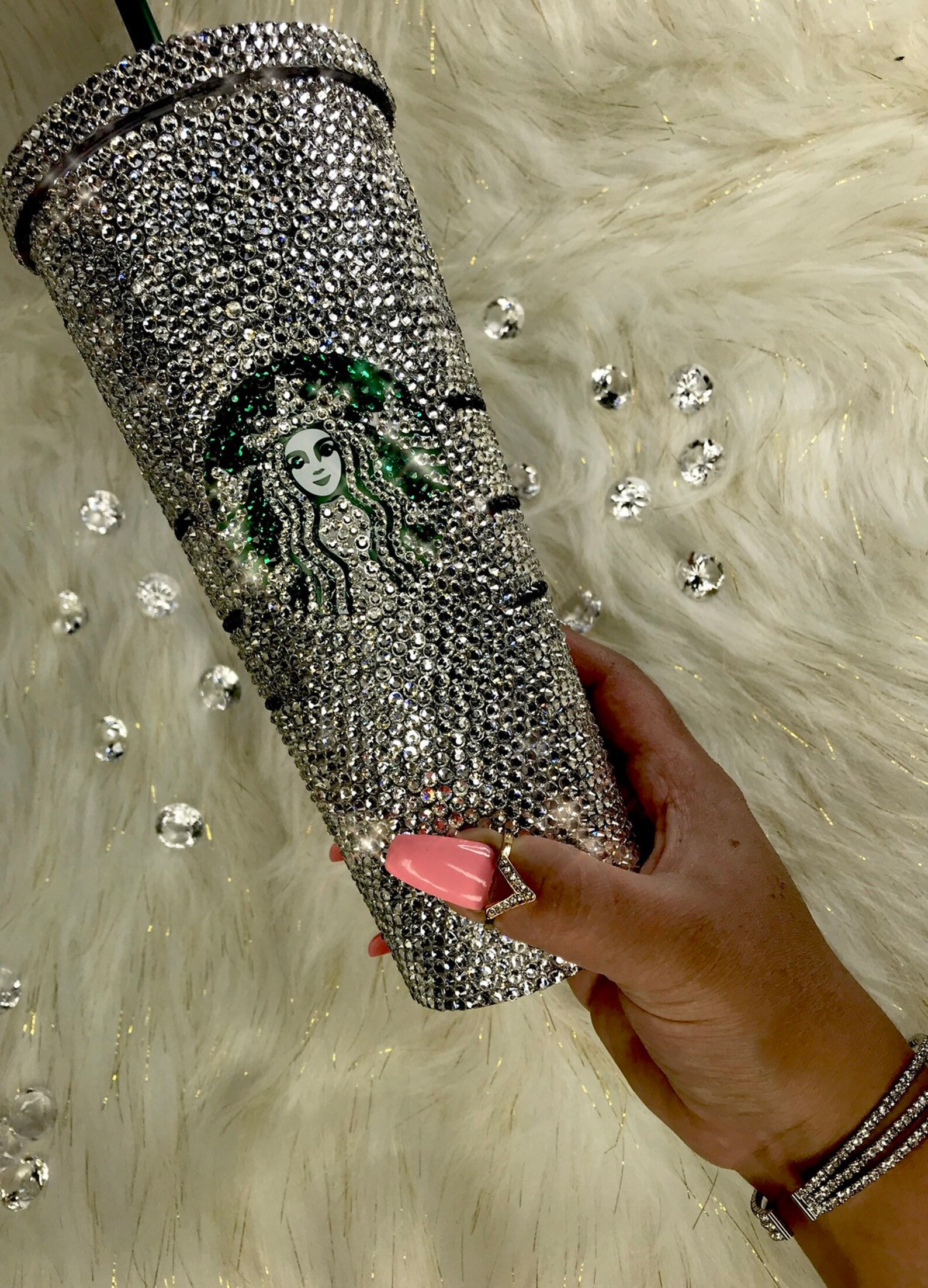 Swarovski Bling Starbucks Tumbler Custom Bling Starbucks Cold Cup