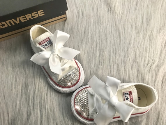 converse baby shoes bling