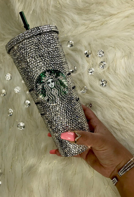 Swarovski Crystal Bling Starbucks Tumbler: Custom Cold Cup - Etsy