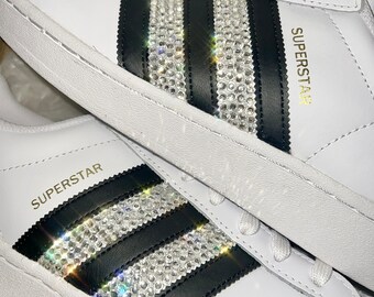 adidas gazelle silver green womens Adidas Swarovski Sneakers - White/Black main image 0