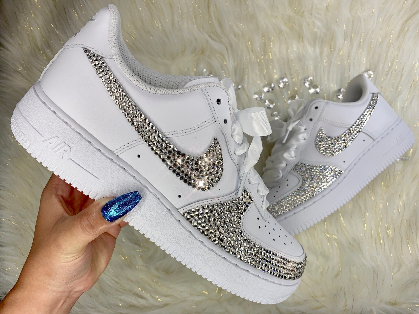 Are These Tiffany Inspired Nike Sneakers With Swarovski Crystals